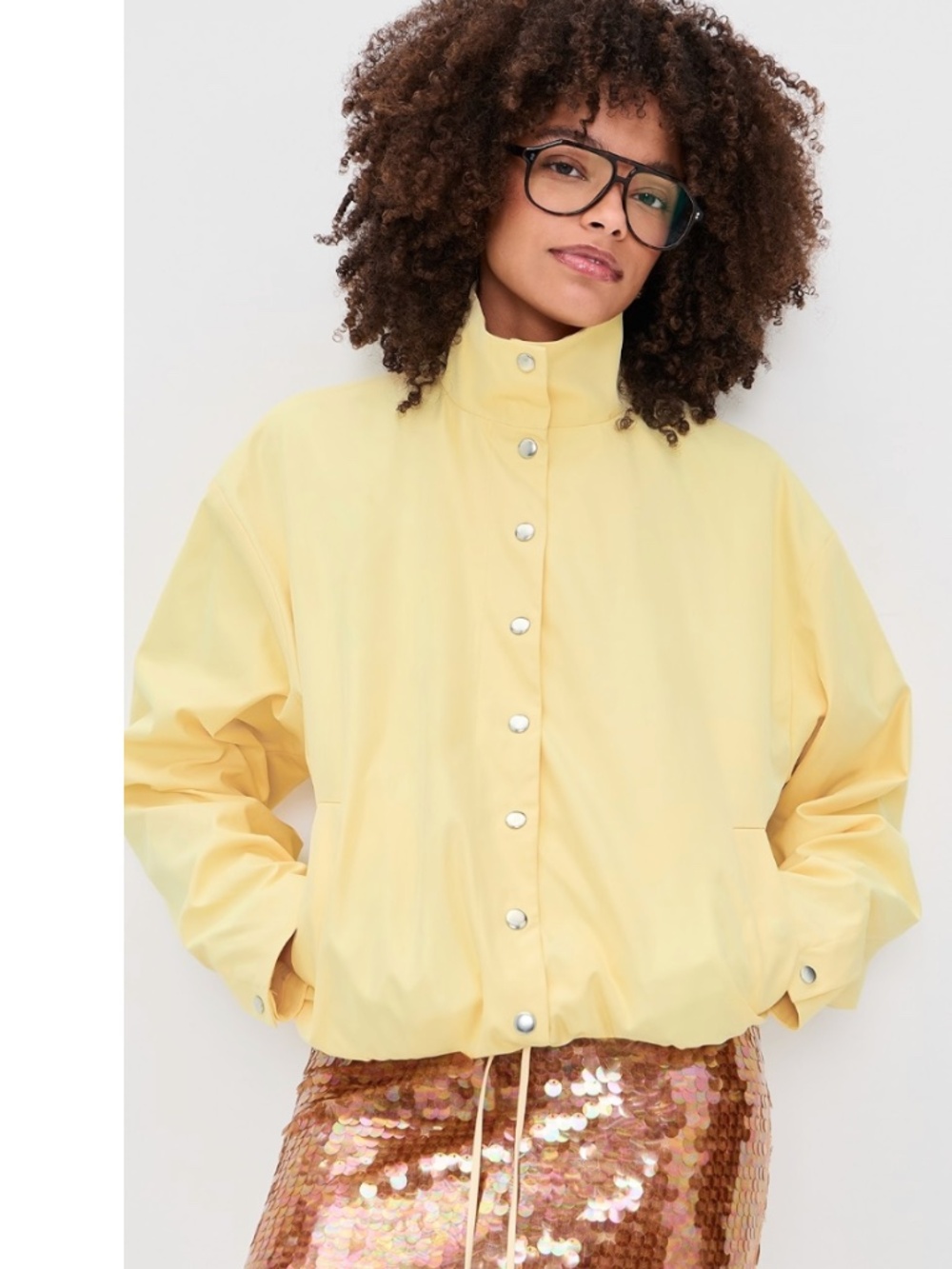 Reformation Lennon Jacket Butter Yellow X-Large